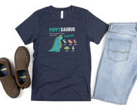 Load image into Gallery viewer, Personalized Poppy Shirt With Grandkid Names, Poppysaurus Dinosaur Grandpa Tshirt, Grandfather Tee, Father&#39;s Day Gift

