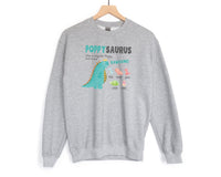 Load image into Gallery viewer, Poppy Sweatshirt With Grandkids Name, Personalized Poppy Gift, Grandpa Sweater, Poppysaurus Dinosaur Crewneck, Grandfather Father&#39;s Day Gift
