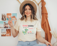 Load image into Gallery viewer, Personalized Nanny Shirt With Grandkids Names, Nanny shirt, Nannysaurus Dinosaur Tee, Mother In Law Mother&#39;s Day Gift
