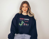 Load image into Gallery viewer, Personalized Nanny Sweatshirt With Grandkids Names, Nanny Sweater, Nannysaurus Dinosaur Shirt, Mother&#39;s Day Gift
