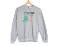 Load image into Gallery viewer, Personalized Papa Sweatshirt, Custom Papa Sweater With Grandkids Names, Papasaurus Dinosaur Shirt, Father&#39;s Day Gift

